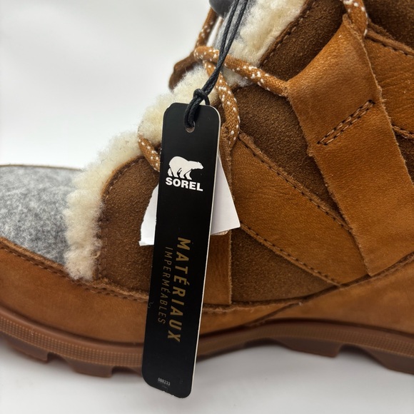 SOREL Joan of Arctic II Cozy Genuine Shearling Wedge Booties Size 9.5 Boots - Picture 5 of 10